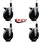 Service Caster 6'' Phenolic Swivel 1-1/4'' Expanding Stem Caster Set with Brake, 4PK SCC-EX20S615-PHS-PLB-114-4 - alternate 2